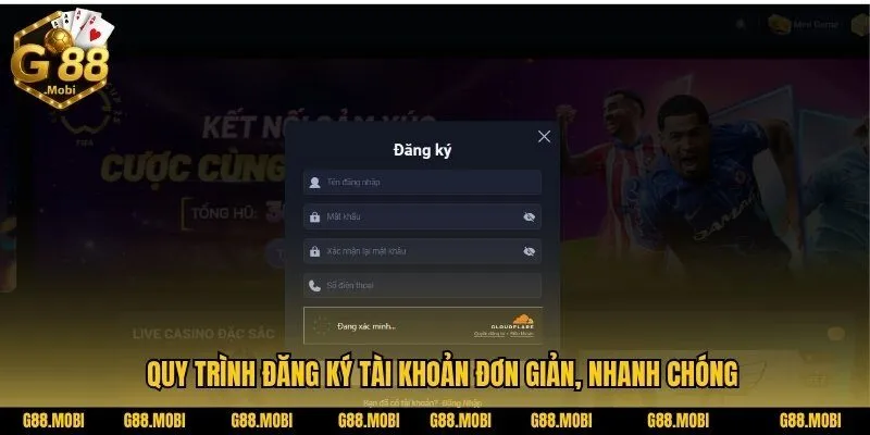 G88 8 Hướng dẫn đăng ký tài khoản và nạp/rút tiền an toàn trên G88