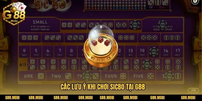 Các bước chơi Sicbo tại G88