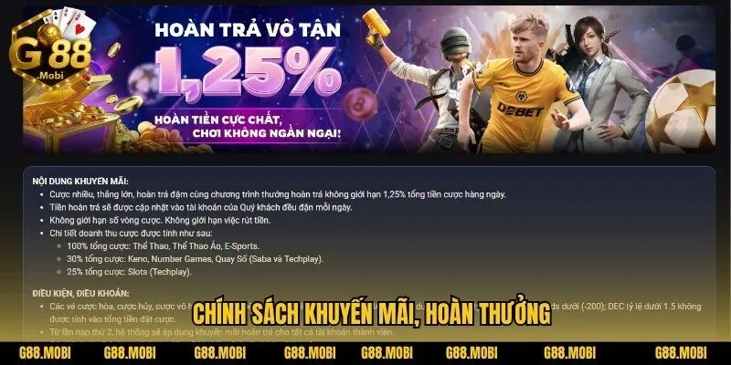 Lô đề G88 – Một bước làm đại gia chỉ trong vòng 1 đêm tại G88 6 Chính sách khuyến mãi, hoàn thưởng